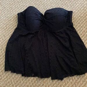 built in bra strapless tankini.